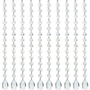 10pcs Teardrop Crystals Garland,Crystal Teardrop Chandelier